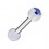 Knorpel-Piercing Zwei Kugeln Transparente PTFE Strass Dunkelblau