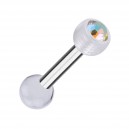 Knorpel-Piercing Zwei Kugeln Transparente PTFE Strass Mehrfarbig