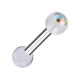 Knorpel-Piercing Zwei Kugeln Transparente PTFE Strass Mehrfarbig