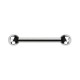 Two Balls Surgical Steel Basic Nipple Piercing Barbell Ring