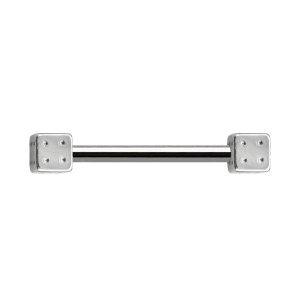 Nipple-Piercing Basisch Chirurgenstahl Zwei Würfeln