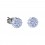 Light Blue Crystal Ball 316L Surgical Steel Earrings Ear Pair