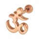 Helix-Piercing Stahl 316L Eloxiert Gold Rosa OM Buddhist