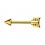 Nipple-Piercing Stahl 316L Eloxiert Golden Pfeil