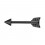 Piercing Pezón Acero 316L Anodizado Negro Flecha