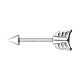 Metallized Arrow 316L Steel Nipple Ring Piercing Barbell