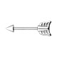 Nipple-Piercing Stahl 316L Metallisiert Pfeil