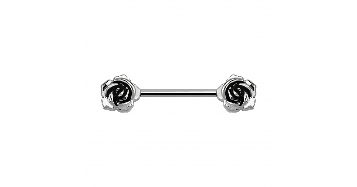 Piercing Sein Téton. Acier Chirurgical. Fée Ailes Rose. Lo 16 Mm . D 1