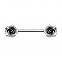 Nipple-Piercing Chirurgenstahl 316L Rose 5 Bl&uuml;tenbl&auml;tter