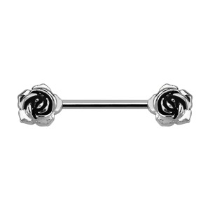 Nipple-Piercing Chirurgenstahl 316L Rose 5 Bl&uuml;tenbl&auml;tter