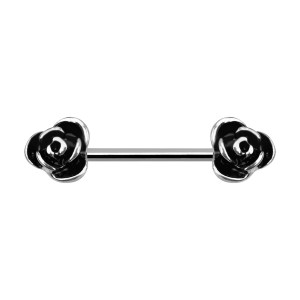 Nipple-Piercing Chirurgenstahl 316L Rose 3 Bl&uuml;tenbl&auml;tter