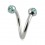 Helix- / Spiral-Piercing Chirurgenstahl 5 T&uuml;rkisene Strasssteine