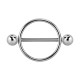 Nipple-Piercing Rounder Stahl 316L Runde Zwei Kugeln