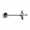 Nipple-Piercing Chirurgenstahl 316L Roses Profil