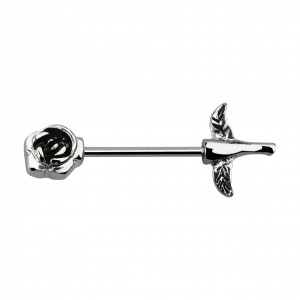 Nipple-Piercing Chirurgenstahl 316L Roses Profil
