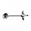 Brustpiercing Chirurgenstahl 316L Roses Profil