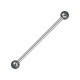 Industrial-Piercing Stahl 316L Synthetische Perlen Grau
