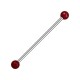Industrial-Piercing Stahl 316L Synthetische Perlen Rot