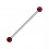 Industrial-Piercing Stahl 316L Synthetische Perlen Rot