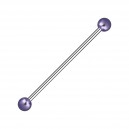 Industrial-Piercing Stahl 316L Synthetische Perlen Lila