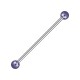 Piercing Industrial Acero 316L Perlas Sintéticas Púrpura