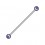 Industrial-Piercing Stahl 316L Synthetische Perlen Lila