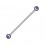 Purple Synthetic Pearls 316L Steel Industrial Piercing Barbell