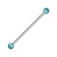 Industrial-Piercing Stahl 316L Synthetische Perlen Blau