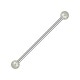 Industrial-Piercing Stahl 316L Synthetische Perlen Weiß