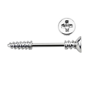 Nipple-Piercing Chirurgenstahl 316L Kreuzschlitzschraube