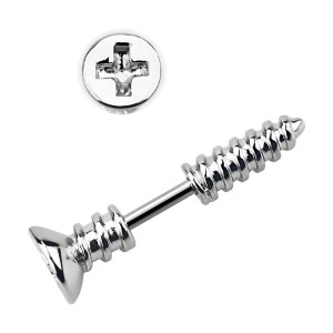 Helix-Piercing-Schmuck Straight Stahl 316L Kreuzschlitzschraube