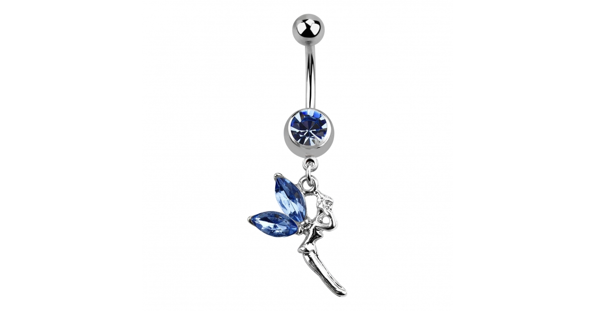 Piercing Nombril Acier Inoxydable Strass Feuille - Hypoallergénique & Style