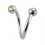 Helix- / Spiral-Piercing Chirurgenstahl 5 Mehrfarbige Strasssteine