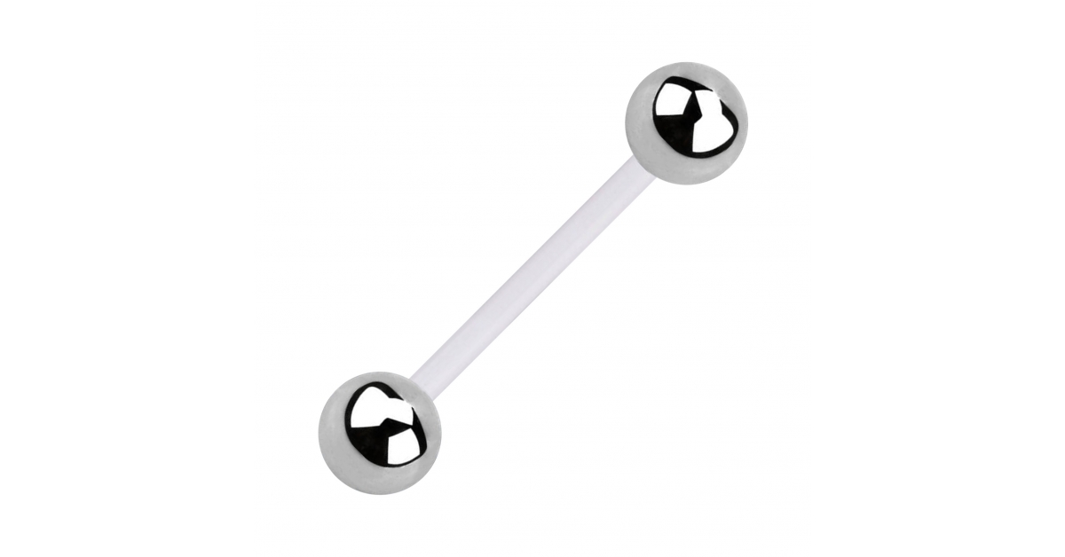 WillTen 10Pezzi Plastica Piercing Lingua Piercing Capezzolo Set Bioflex Flexible 14G 14mm Barbell Gioielli Piercing - Foto 5