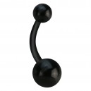 Acrylic Balls Black PTFE Bioflex Belly Button Ring Navel Bar