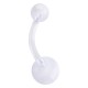 Piercing Nombril Bioflex PTFE Transparent Boules Acrylique