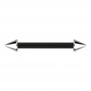 Nipple-Piercing Bioflex PTFE Schwarz Spitzen Stahl 316L