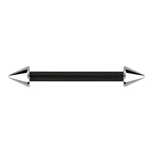 Nipple-Piercing Bioflex PTFE Schwarz Spitzen Stahl 316L