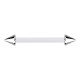 Nipple-Piercing Bioflex PTFE Wei&szlig; Spitzen Stahl 316L