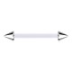 Nipple-Piercing Bioflex PTFE Transparent Spitzen Stahl 316L