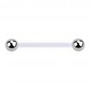 Nipple-Piercing Bioflex PTFE Transparent Kugeln Stahl 316L