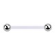 Nipple-Piercing Bioflex PTFE Transparent Kugeln Stahl 316L