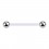 Nipple-Piercing Bioflex PTFE Transparent Kugeln Stahl 316L