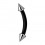 316L Steel Spikes Black PTFE Bioflex Eyebrow Ring Curved Bar