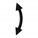 Acrylic Spikes Black PTFE Bioflex Eyebrow Ring Curved Bar