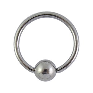 Piercing Labret / Ring Chirurgenstahl 316L BCR Klemmkugel
