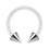 Piercing Hufeisen Bioflex PTFE Transparent Zwei Spitzen Stahl 316L