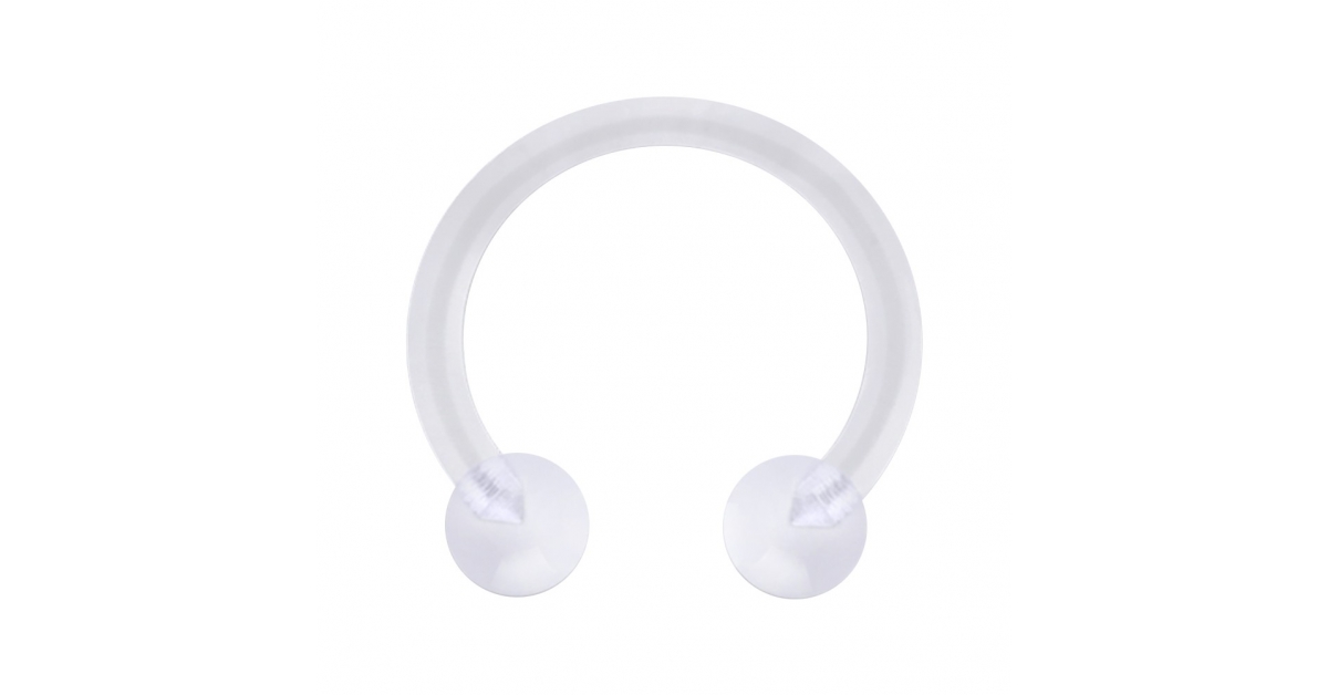 Retainer Bioflex Transparent Pour Piercing Lèvre/labret - Diamètre 1.2 à 1.6mm, Poussoir, Neuf