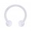 Piercing Hufeisen Bioflex PTFE Transparent Zwei Kugeln Acryl