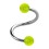 Piercing Espiral / Hélix Dos Bolas Transparente Verde